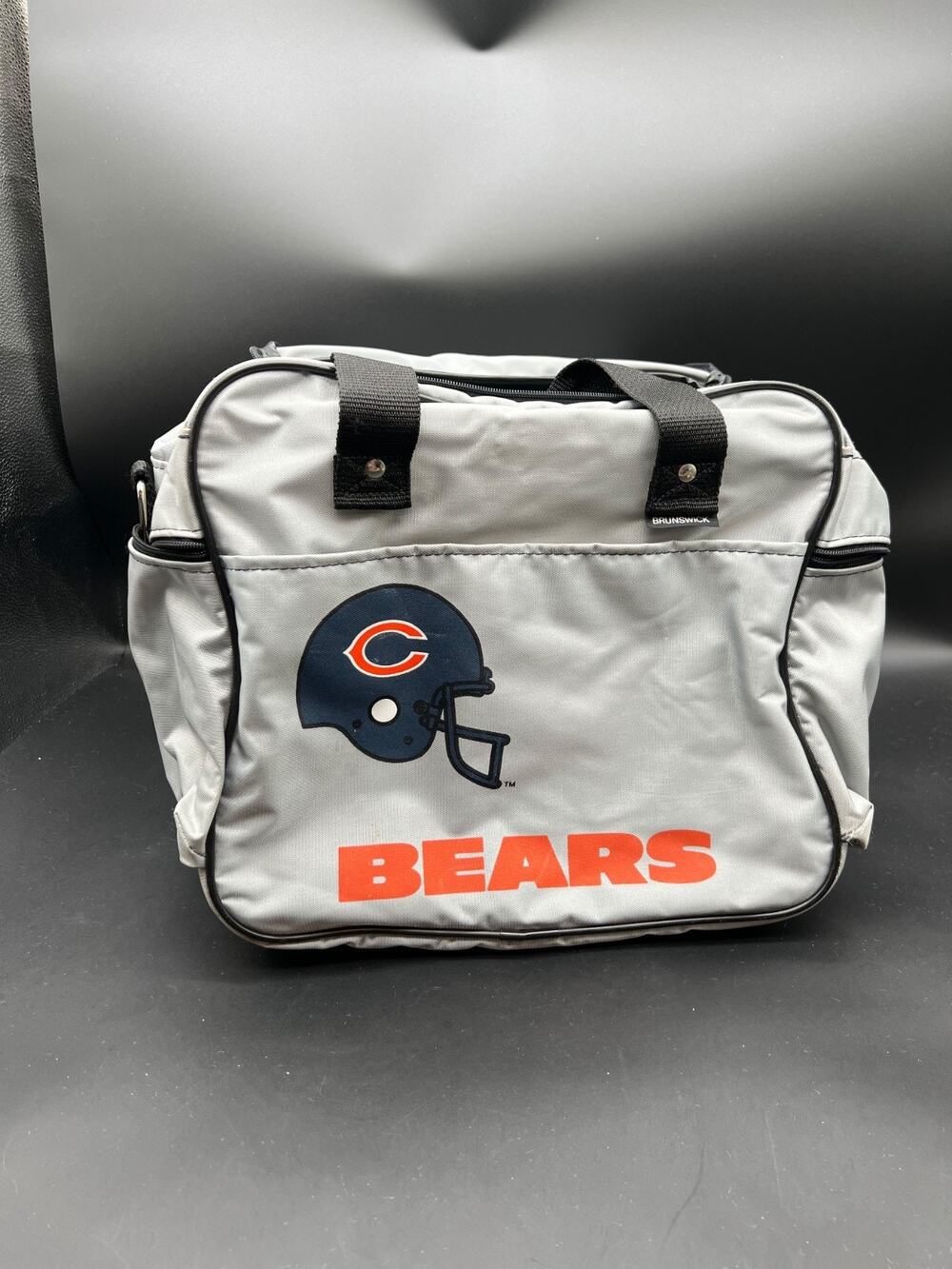 Brunswick Chicago Bears‎ Bowling Ball Bag Gray NFL Bowling Tote w/ Ball Holder